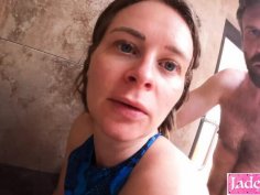 Rough sauna sex with submissive slut - big ass anal slapping